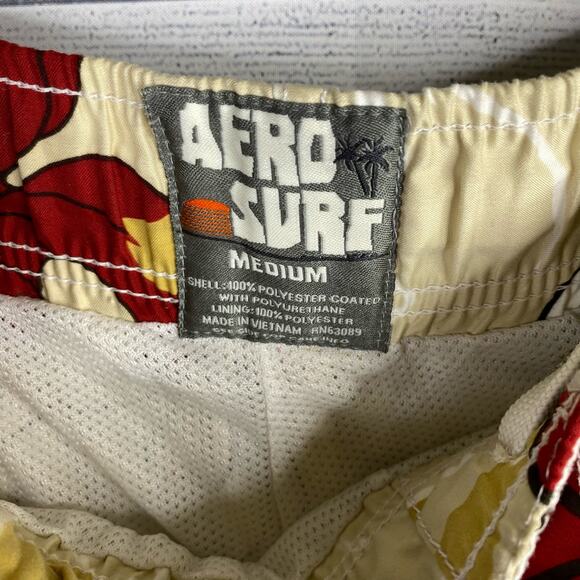 Aeropostale Mens Aero Surf Board Shorts Swim Trunks Hawaiian Print size Medium - Picture 5 of 6
